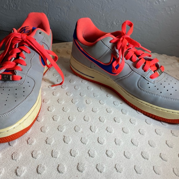 Nike Air Force 1 Low Wolf Grey/Game Royal-Hot Punch - Picture 5 of 16